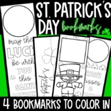 Printable bookmarks to color- St. Patrick's Day Bookmarks