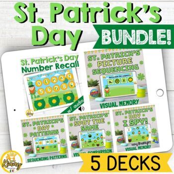Preview of St. Patrick's Day Boom Cards Bundle