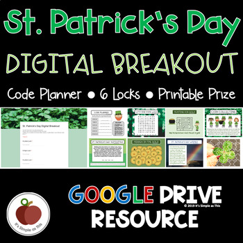 Preview of St. Patrick's Day Breakout - St Patricks Day Escape Room - Activities - Digital