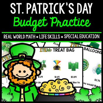 Preview of St. Patrick's Day Budget - Special Education - Shopping - Life Skills - Money