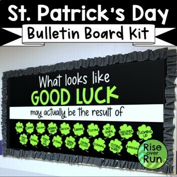 Preview of St. Patrick's Day Bulletin Board with Shamrocks - St. Patty's Day