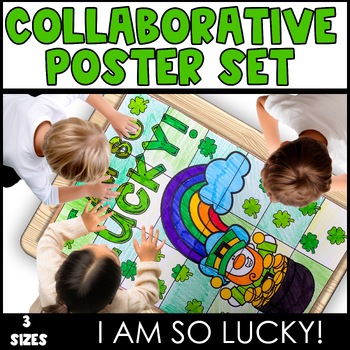 Preview of I am Lucky Because St Pattys Day Bulletin Board Ideas March St. Patrick's Day