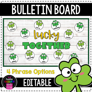 Preview of St. Patrick's Day Bulletin Board Craft - [EDITABLE]