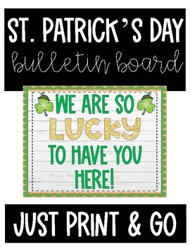 Preview of St. Patrick's Day Bulletin Board | Holiday/Seasonal | Just Print & Go!
