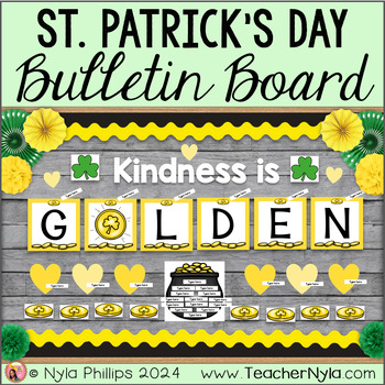 Preview of St. Patrick's Day Bulletin Board | Kindness is Golden
