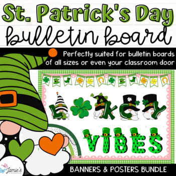 Preview of St. Patrick's Day Bulletin Board Kit BUNDLE | March Editable Bulletin Board