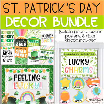 Preview of St. Patrick’s Day Bulletin Board Kit/Door Display Bundle (March Classroom Decor)