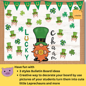 Preview of St. Patrick’s Day Bulletin Board Kit, Leprechaun craft and decoration