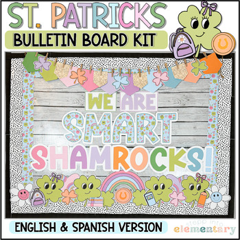 Preview of St. Patrick's Day Bulletin Board Kit | Trendy St. Patrick's Decor | March Decor