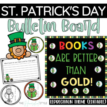Preview of St. Patrick's Day Bulletin Board March Writing and Craft Leprechaun Theme