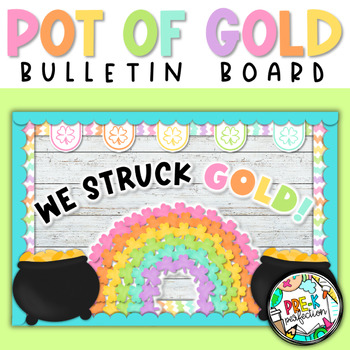 Preview of St. Patrick's Day Bulletin Board | Shamrock Door Decor | Pot of Gold Decor