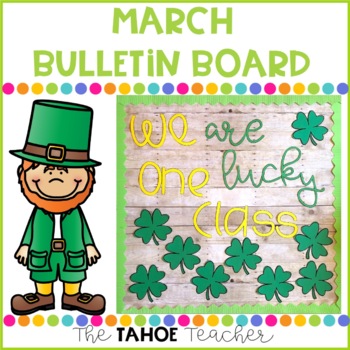 Preview of St Patrick's Day Bulletin Board With Writing Prompt for March
