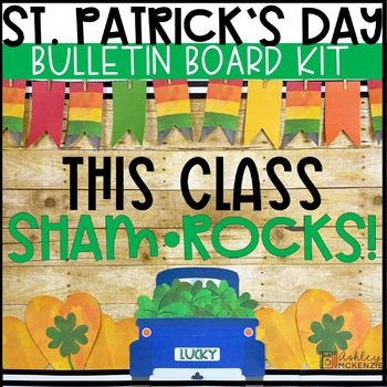 Preview of St. Patrick's Day Bulletin Board or Door Kit- Blue Truck Theme