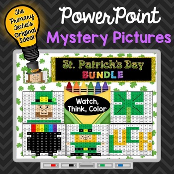 Preview of St. Patrick's Day Bundle Watch, Think, Color Games