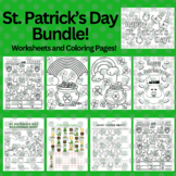 St. Patrick's Day Bundle of Coloring Pages and Counting, G