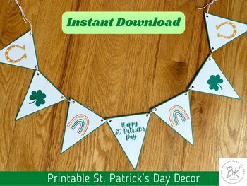 Preview of St. Patrick's Day Bunting Printable, St. Patrick's Day Banner