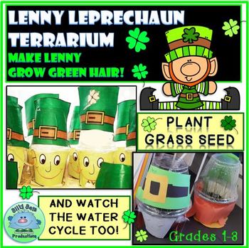 Preview of St. Patrick's Day CRAFT Leprechaun Terrarium: Growing Seeds Plant Activity K-3