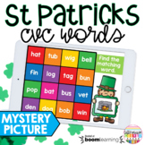 St. Patrick's Day CVC Short Vowels Mystery Picture Boom Cards