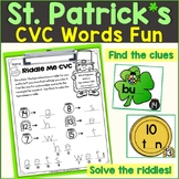 St. Patrick's Day CVC Words Around the Room, Sensory Bin A