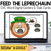 St. Patrick's Day CVC Words Digital Centers for Seesaw and