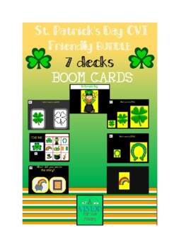 Preview of St. Patrick's Day CVI Friendly Bundle (7 Decks)