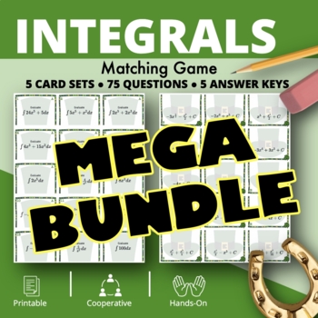 Preview of St. Patrick's Day | Calculus Integrals BUNDLE: Matching Games