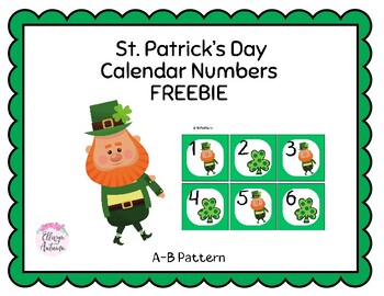 Preview of St. Patrick's Day Calendar Numbers Freebie