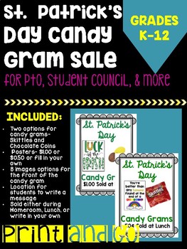 Preview of St. Patrick's Day Candy Gram Sale