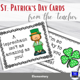 St. Patrick's Day Cards from the Teacher