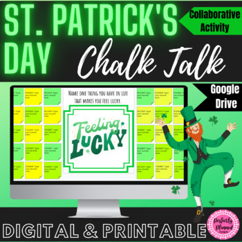 Preview of St. Patrick’s Day Chalk Talk | Collaborative Group Activity | NO PREP  