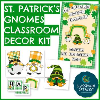Preview of St Patrick's Day Classroom Decorations — Door Decor, Bulletin Board, Displays