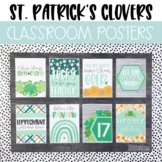 St. Patrick's Day Classroom Posters- Clover Theme