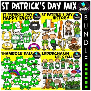 Preview of St Patrick's Day Mix Clip Art Set {Educlips Clipart}