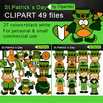 Preview of St Patrick's Day Clip Art Bundle