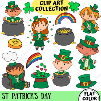 St Patrick's Day Clip Art Collection Graphic by Keepinitkawaiidesign ·  Creative Fabrica