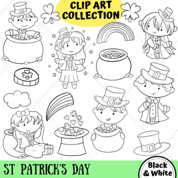 St Patrick's Day Clip Art Collection Graphic by Keepinitkawaiidesign ·  Creative Fabrica