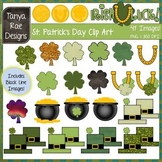 St. Patrick's Day Clip Art {Color & Black Line Images Included}