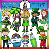 St. Patrick's Day Clip Art SET 1 clip art- color and B&W-