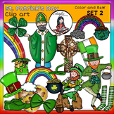 St. Patrick's Day Clip Art SET 2 clip art- color and B&W-