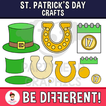 Preview of St. Patrick's Day Clipart Crafts Fine Motor Skills March