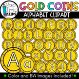 St Patrick's Day Clipart Gold Coin Letter Numbers Clipart 