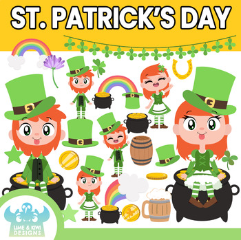 Preview of Saint Patrick's Day Clipart (Lime and Kiwi Designs)