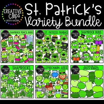 Preview of St. Patrick's Day Clipart Variety Bundle: $28.50 Value {Creative Clips Clipart}