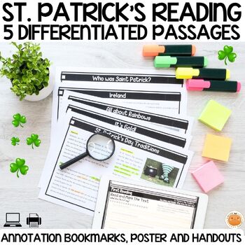 Preview of St. Patrick's Day Close Reading Passages & Comprehension Exercises / Questions