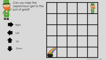 Preview of St. Patrick's Day Coding Grid: Digital Learning in Kindergarten FREEBIE!!