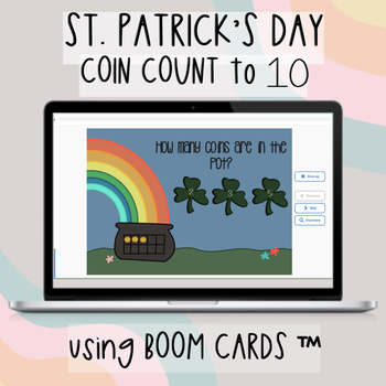 Preview of St. Patrick's Day Coin Count to 10 with Boom Cards