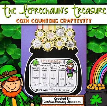 Preview of St. Patrick's Day Coin Counting Craftivity