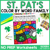 St. Patrick's Day Color By Code CVC Word Practice Morning 