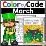 St. Patrick's Day Color By Number March Math Activities (1