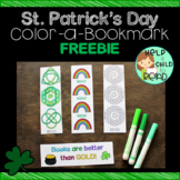 St. Patrick's Day Color-a-Bookmark FREEBIE